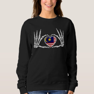 Gothic Goth Skeleton Malaysia Malaysian Halloween  Sweatshirt
