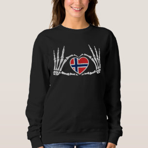 Gothic Goth Skeleton Norway Norwegian Halloween Co Sweatshirt