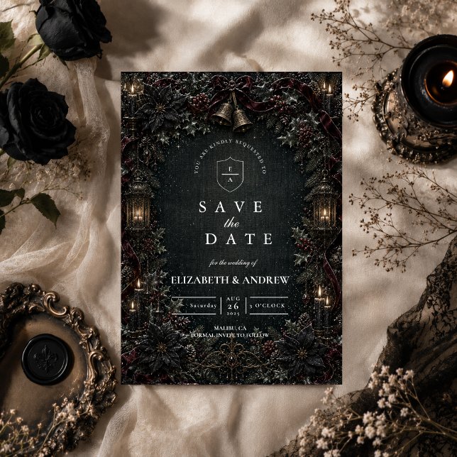 Gothic Goth Winter Wedding Save The Date (Creator Uploaded)