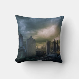 Gothic Graveyard Throw Couch Pillow