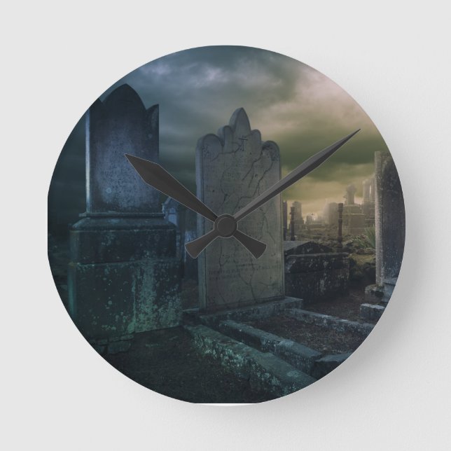 Gothic Graveyard Wall Clock (Front)