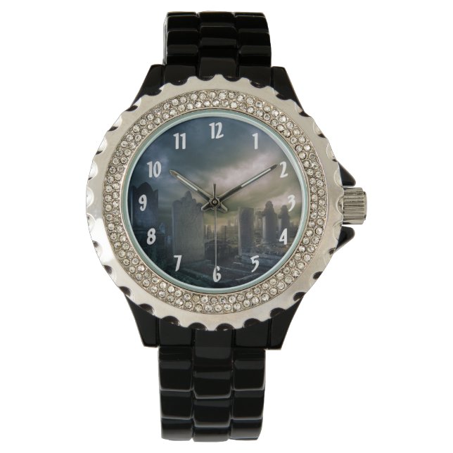Gothic Graveyard Wrist Watch (Front)