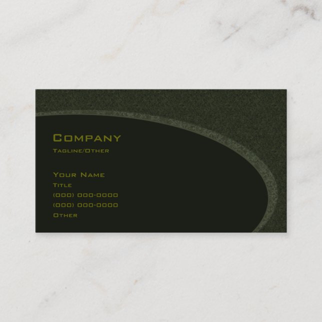 Gothic Green Business Card (Front)