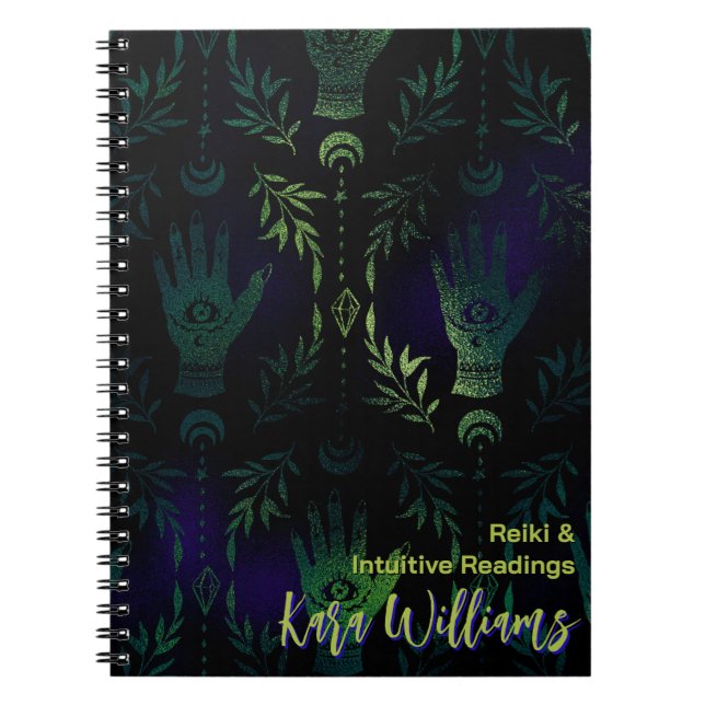 Gothic Green Witch Hand Mystical Tarot Journal (Front)