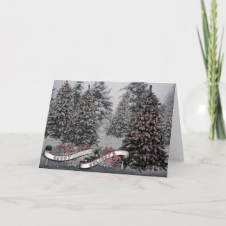 Gothic Greeting Cards- Winter Tree Banner Holiday Card