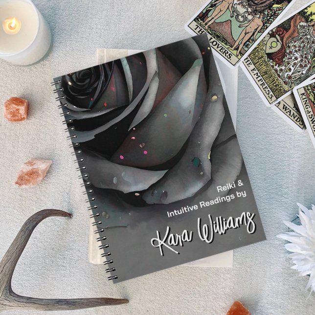 Gothic Grey Rose Dark Floral Psychic Witch Tarot Notebook (Gothic Grey Rose Dark Floral Psychic Witch Tarot Notebook)