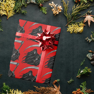 Gothic Grim Reaper with Scythe Wrapping Paper