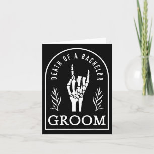 Gothic Groom Death Of A Bachelor Wedding Bachelor Card