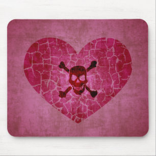 Gothic Grunge Broken Heart Mouse Pad