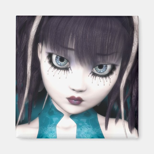 Gothic Grunge Doll Magnet (Front)