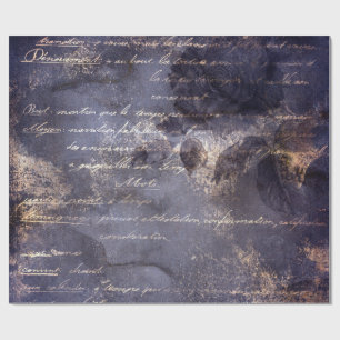 Gothic Grunge Indigo  Wrapping Paper