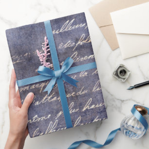 Gothic Grunge Indigo Wrapping Paper