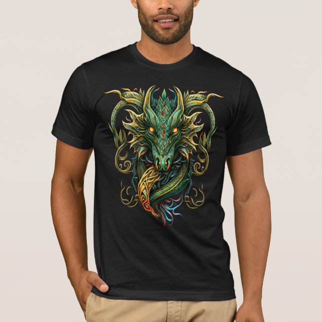 Gothic Guardian Mystic Dragon T-Shirt (Front)