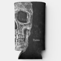 Gothic Half Skull Head Cool Black And White Grunge