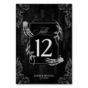 Gothic Hallowedding Scrollwork ID866  Table Number