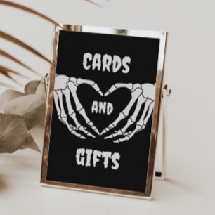 Gothic Halloween Baby Shower Cards and Gifts Sign