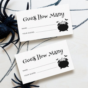Gothic Halloween Baby Shower Guess How Many Game Enclosure Card
