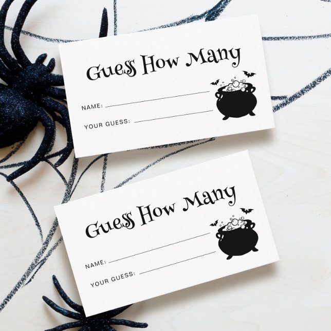 Gothic Halloween Baby Shower Guess How Many Game Enclosure Card (Creator Uploaded)