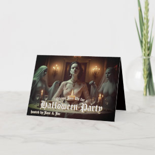 Gothic Halloween Banquet in Candlelight Card