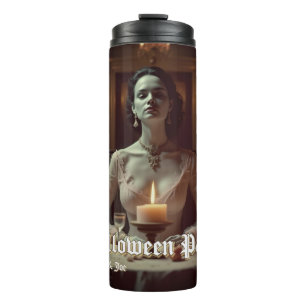 Gothic Halloween Banquet in Candlelight Thermal Tumbler