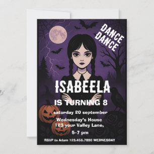 Gothic Halloween Birthday Invitation – Spooky Purp