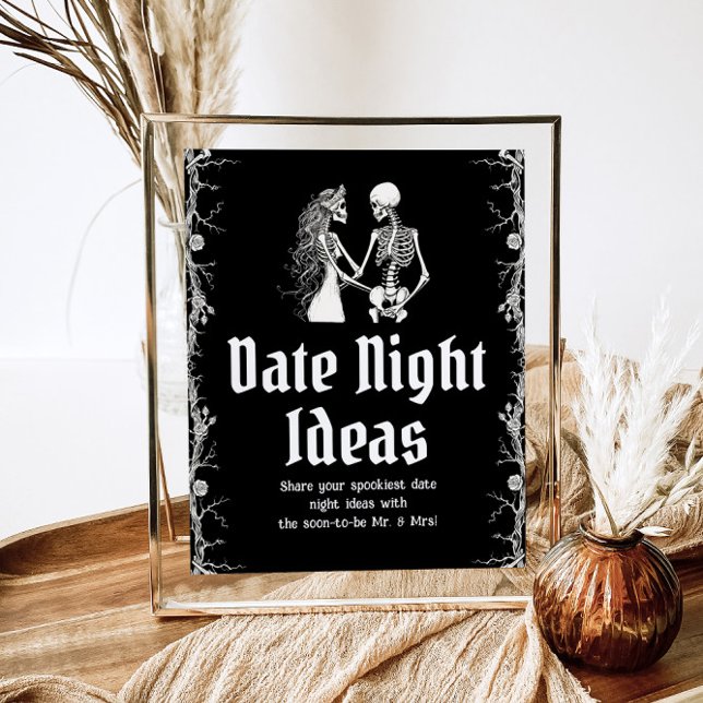 Gothic Halloween Bridal Shower Date Night Ideas Poster (Creator Uploaded)
