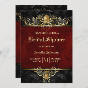 Gothic Halloween Bridal Shower Invitation