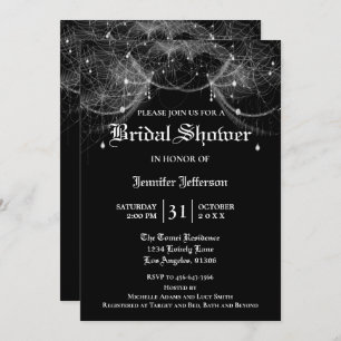 Gothic Halloween Bridal Shower Invitation