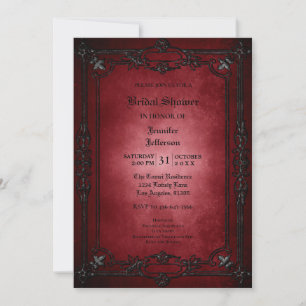 Gothic Halloween Bridal Shower Invitation