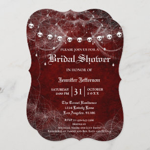 Gothic Halloween Bridal Shower Invitation