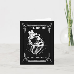 Gothic Halloween Bride Groom Wedding Bachelorette Card