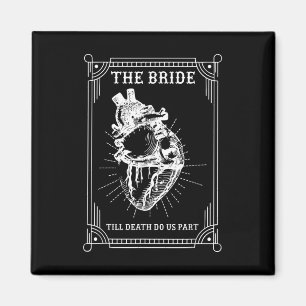 Gothic Halloween Bride Groom Wedding Bachelorette Magnet