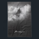 Gothic Halloween Castle Black Home Decor Tea Towel<br><div class="desc">Gothic Halloween Castle Black Home Decor kitchen towel</div>