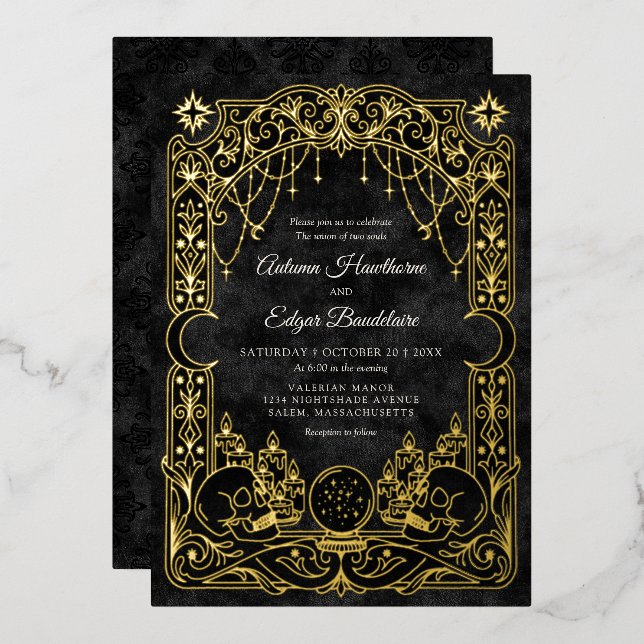 Gothic Halloween Celestial Wedding (Front/Back)