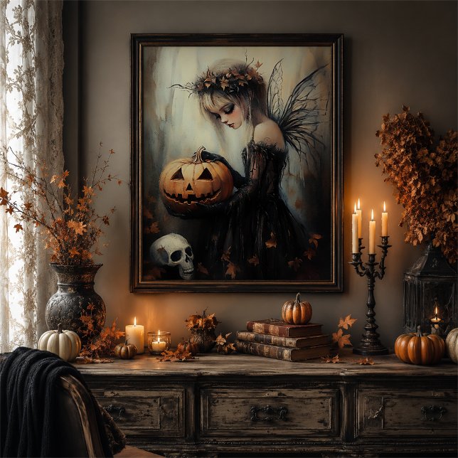 Gothic Halloween Fairy Pumpkin Wall Art (Creator Uploaded)