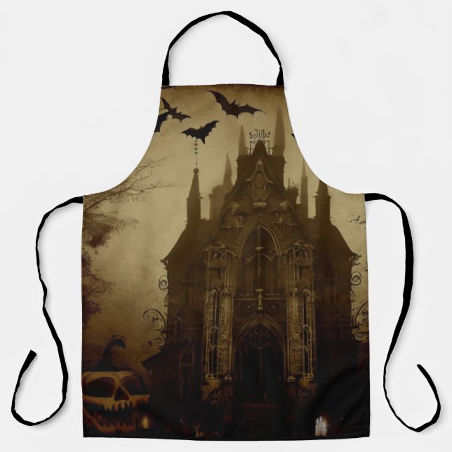 Gothic/Halloween/fall/pumpkin  Apron (Front)