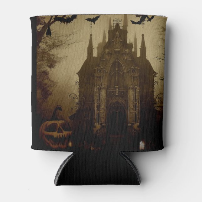 Gothic/Halloween/fall/pumpkin  Can Cooler (Front)
