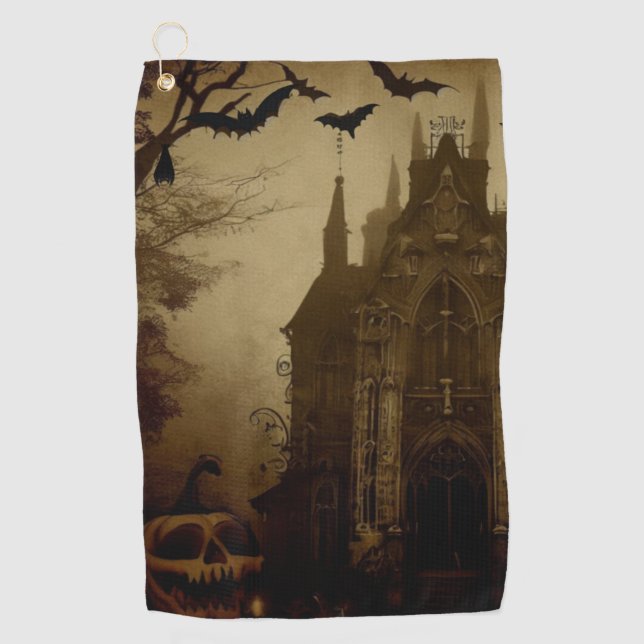 Gothic/Halloween/fall/pumpkin  Golf Towel (Front)