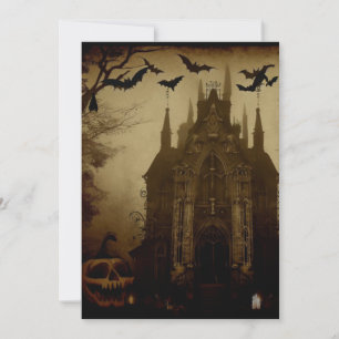 Gothic/Halloween/fall/pumpkin  Holiday Card