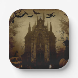 Gothic/Halloween/fall/pumpkin Paper Plate