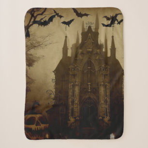 Gothic/Halloween/fall/pumpkin Sherpa Blanket