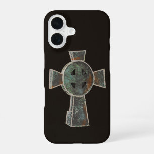 Gothic Halloween Graveyard Headstone Cross Drawing iPhone 16 Case