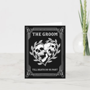 Gothic Halloween Groom Bride Wedding Bachelorette Card