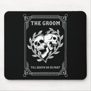 Gothic Halloween Groom Bride Wedding Bachelorette Mouse Pad