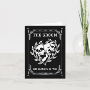 Gothic Halloween Groom Bride Wedding Chelorette Pa Card
