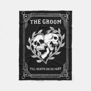 Gothic Halloween Groom Bride Wedding Chelorette Pa Fleece Blanket