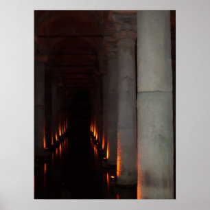 Gothic Halloween Hallway to Hell Poster