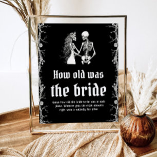 Gothic Halloween How Old Was The Bride Game Poster