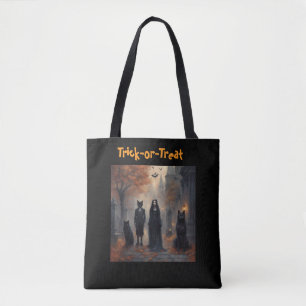 Gothic Halloween Mansion and trick or treater's Tote Bag