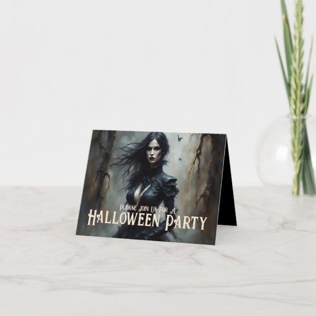 Gothic Halloween Night of Mystery Invitation (Front)